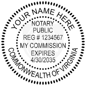 Virginia Notary Seal Imprint Example