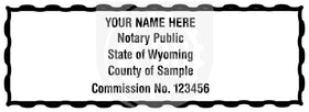 Wyoming Rectangular Notary Stamp Imprint Example