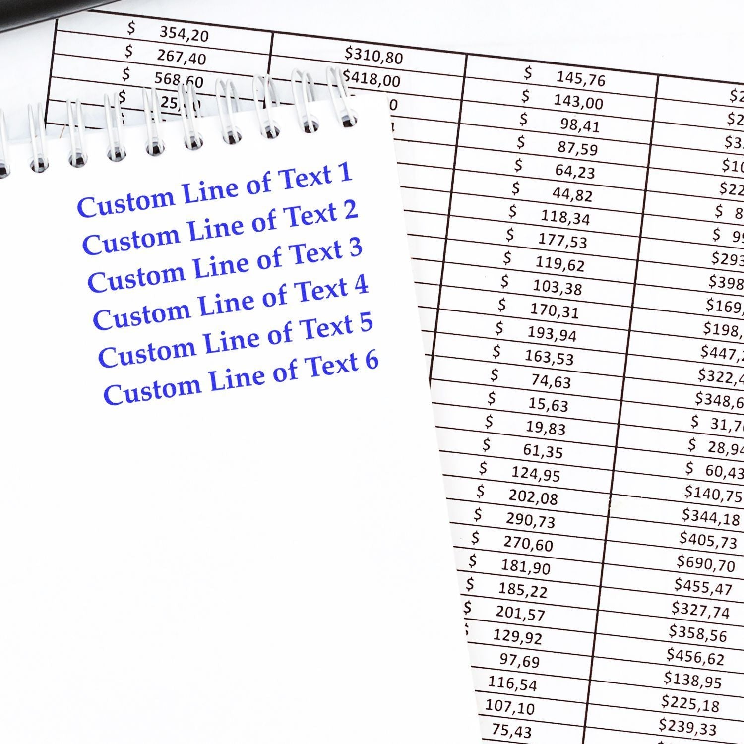 6 Line Regular Rubber Stamp In Use 2