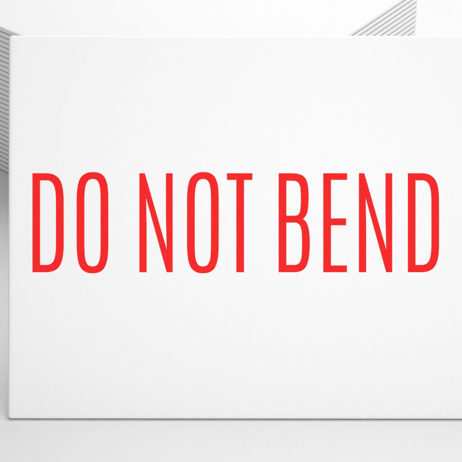 Large Pre-Inked Do Not Bend Stamp in red ink on a white background, emphasizing the message to prevent bending of important documents.