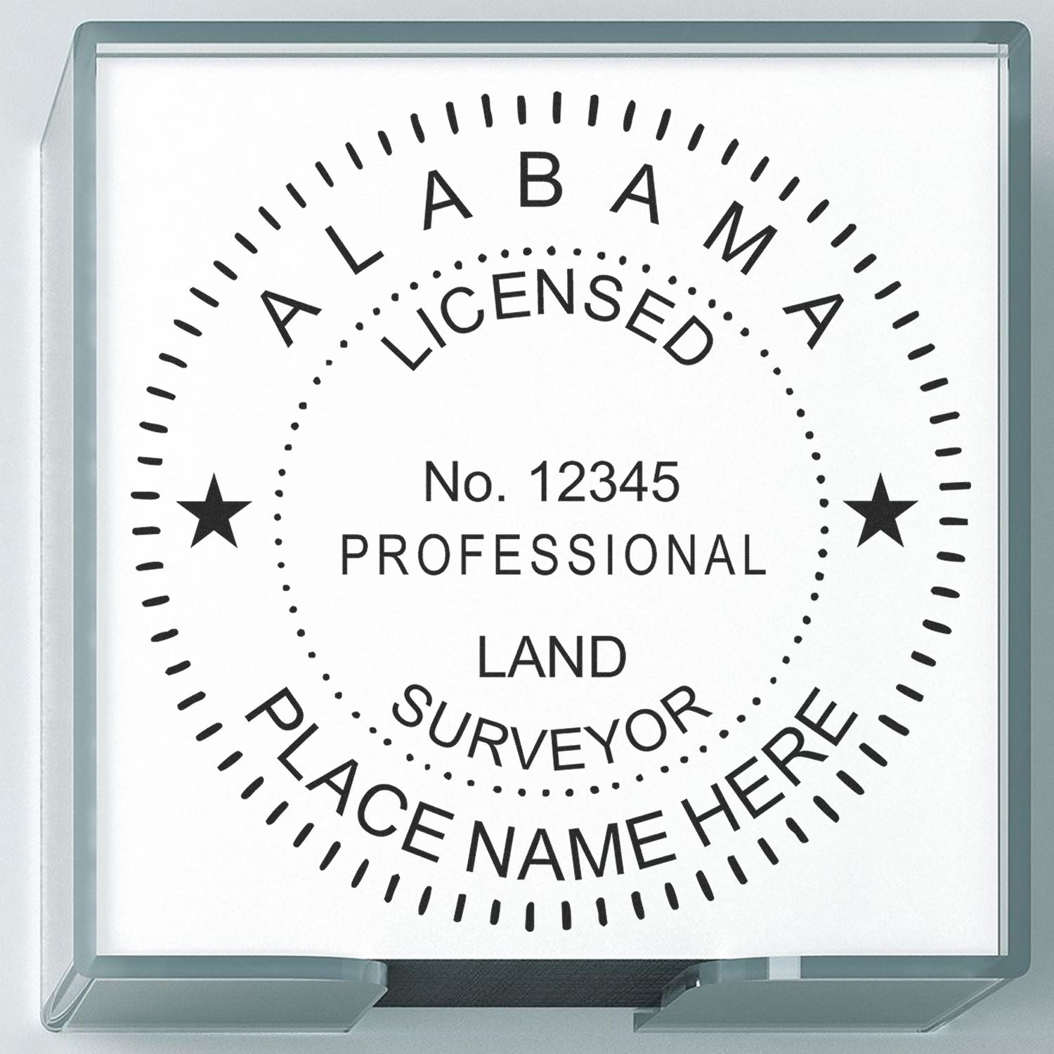 Alabama Land Surveyor Seal Stamp In Use Photo