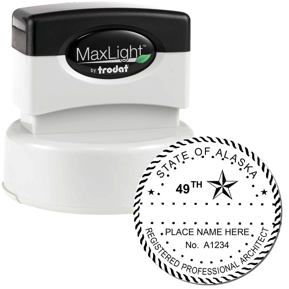 Premium MaxLight Pre-Inked Alaska Architectural Stamp Main Image