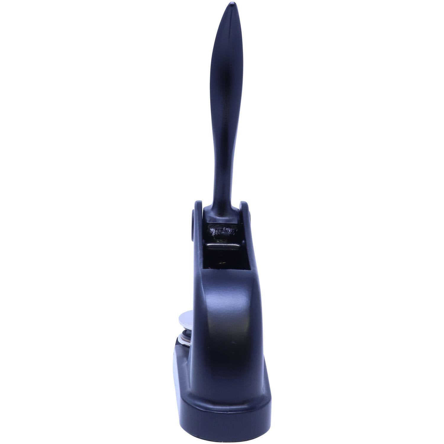 Landscape Architect Black Gift Seal Embosser with a sleek, ergonomic design, shown from the back view, highlighting its sturdy handle and base.