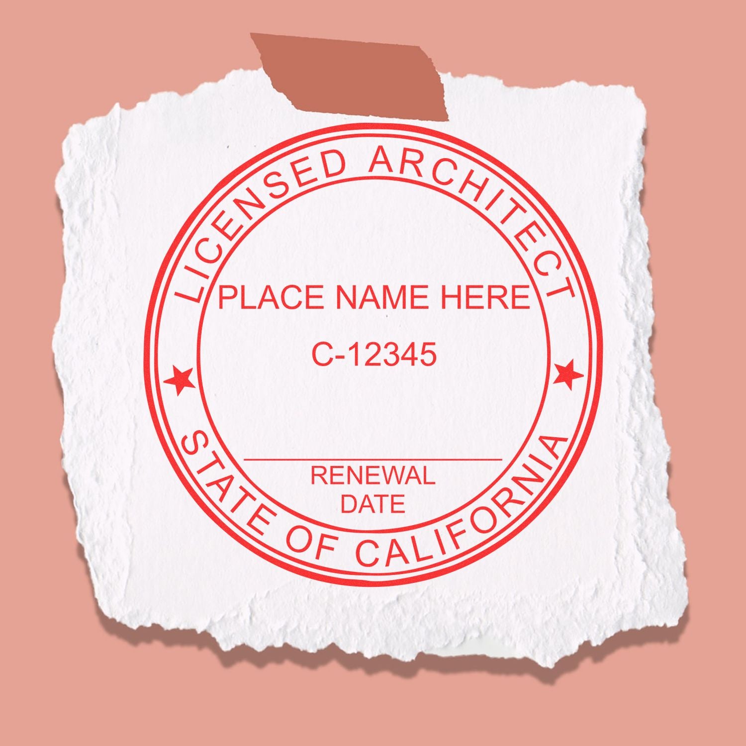 Self-Inking California Architect Stamp Lifestyle Photo