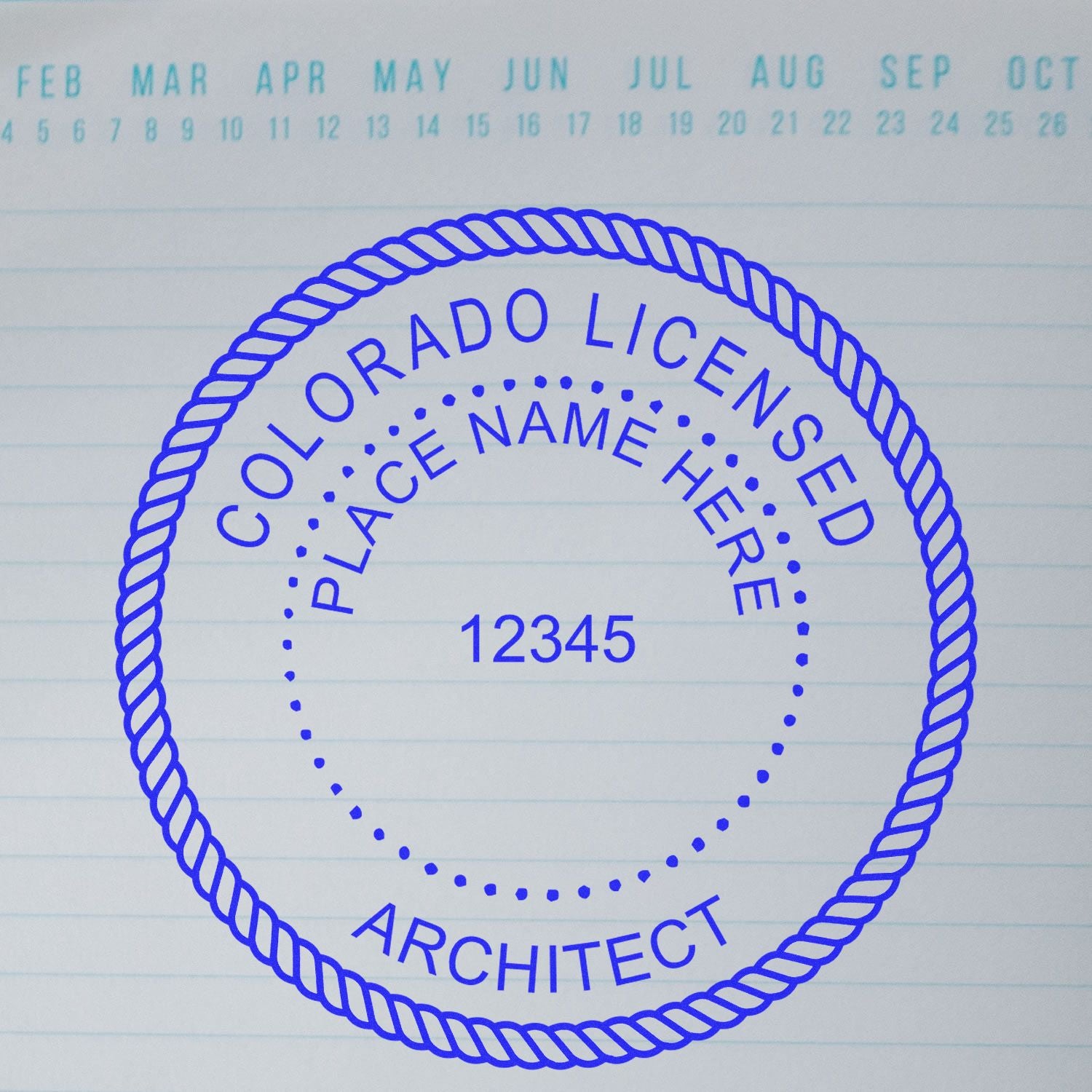 Colorado Architect Seal Stamp Lifestyle Photo