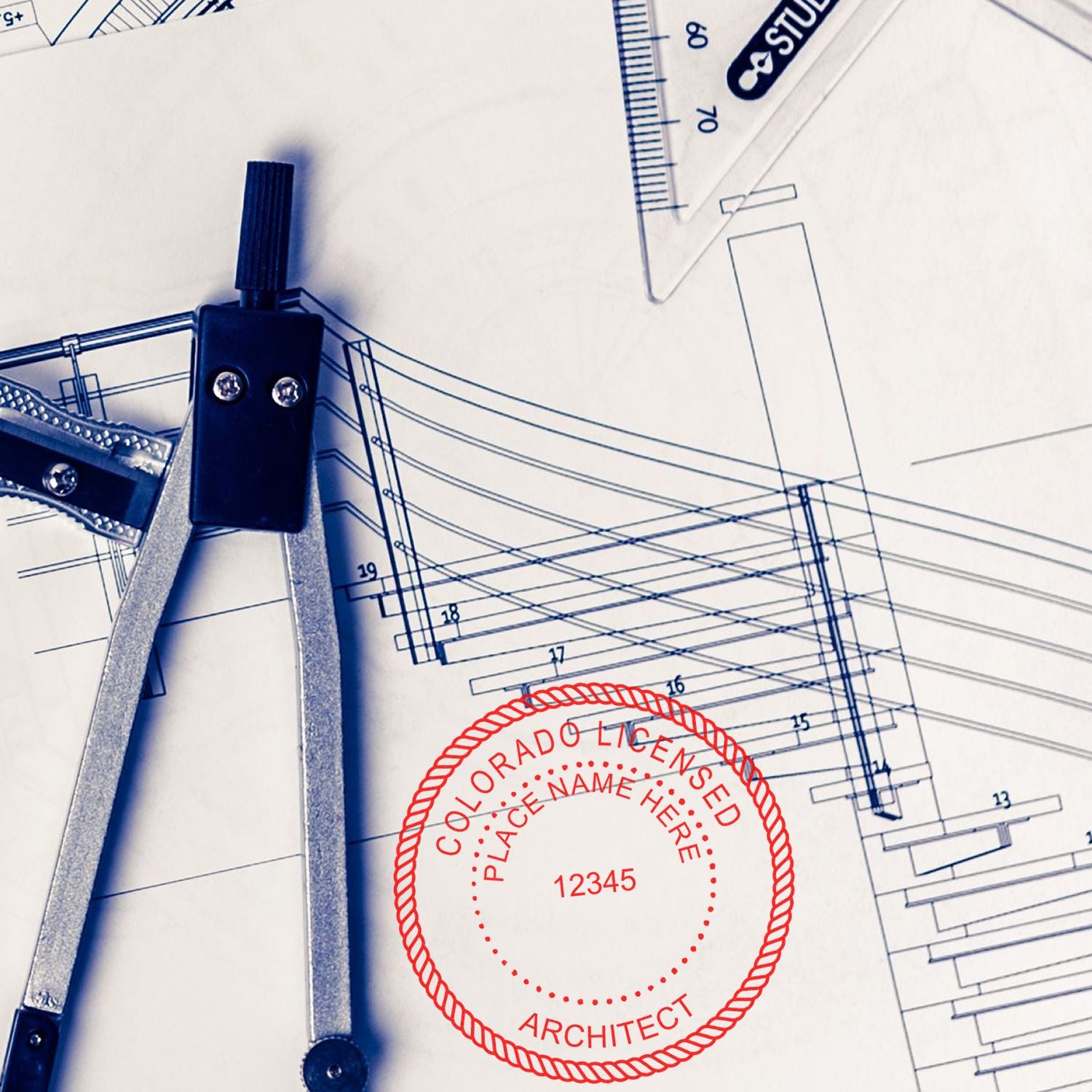 Digital Colorado Architect Stamp, Electronic Seal for Colorado Architect Mount Only