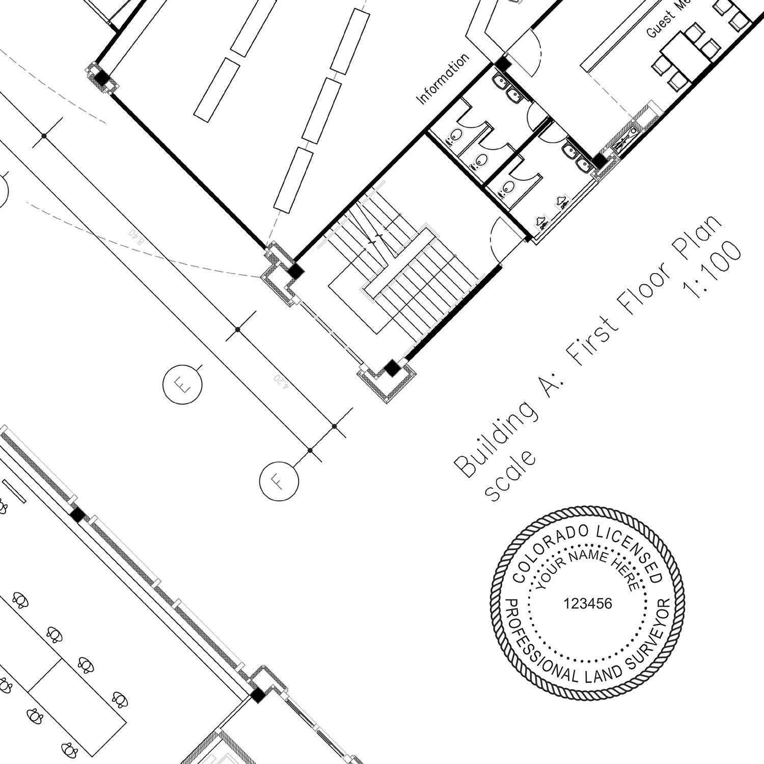 Colorado Land Surveyor Seal Stamp In Use Photo