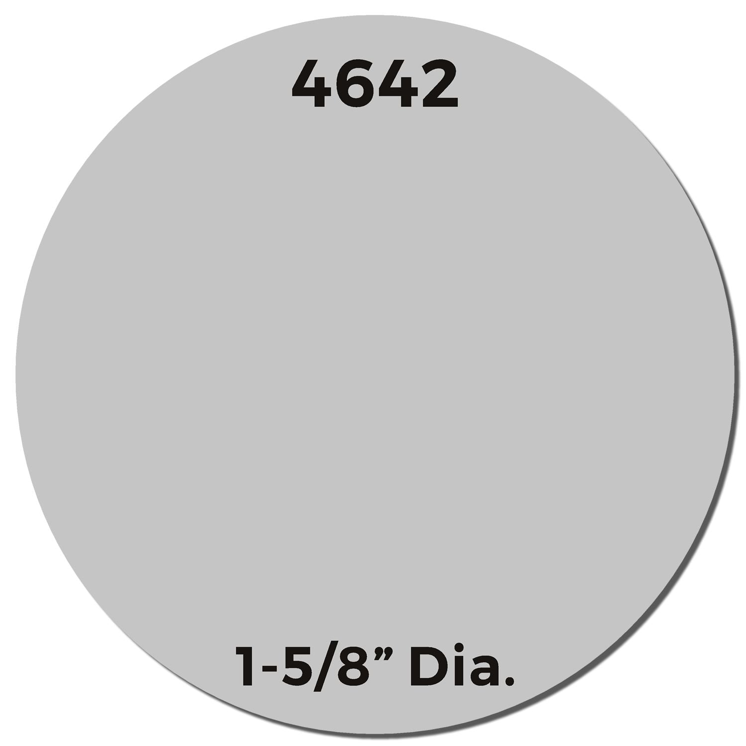 Custom Self Inking Stamp Trodat 4642, 1-5/8 diameter, with a gray circular imprint area and the number 4642 at the top.