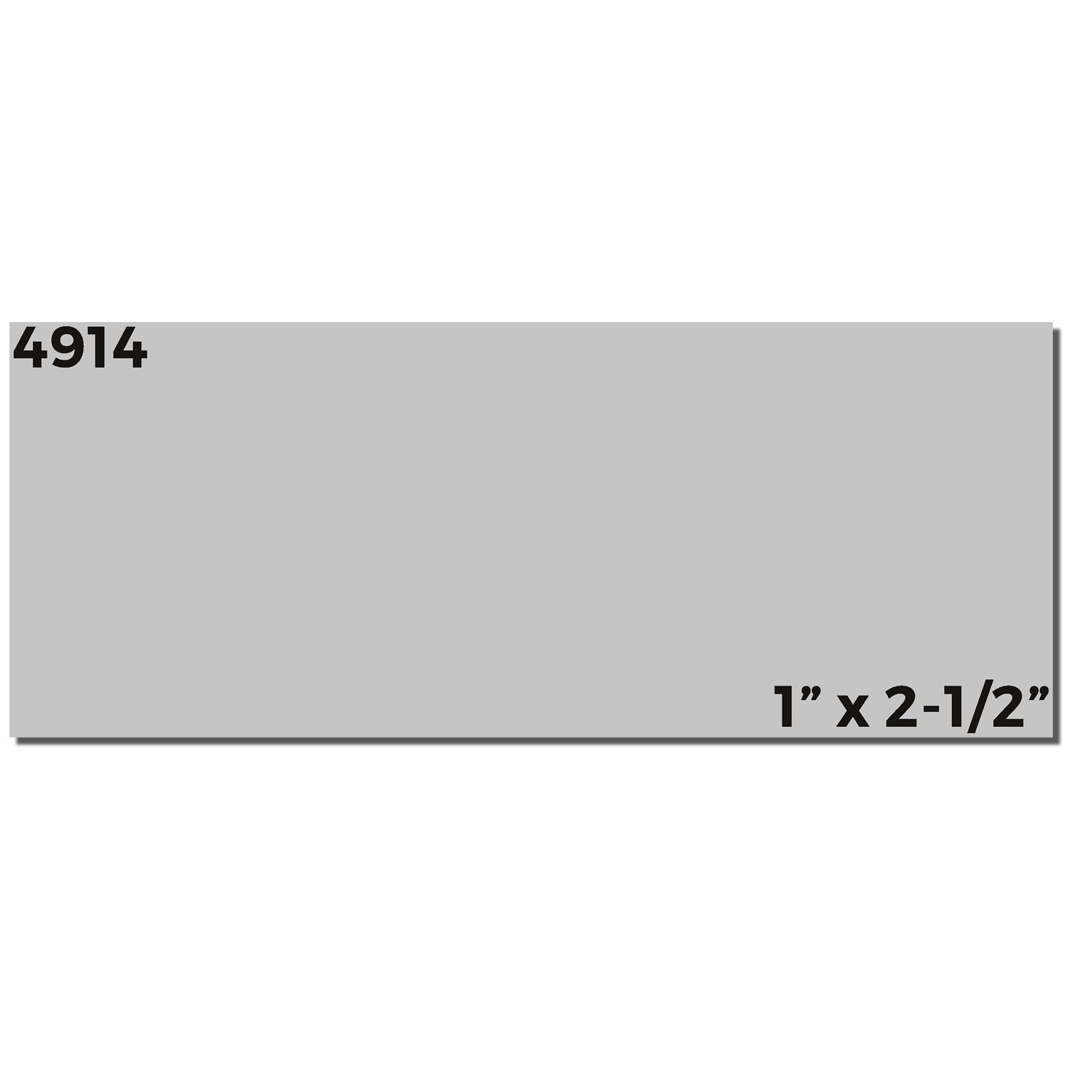 Custom Self Inking Rubber Stamp Trodat 4914, size 1 x 2-1/2 inches, with a blank imprint area and product number displayed in black text.