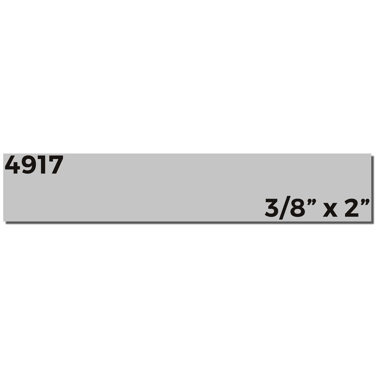 Custom Self Inking Stamp Trodat 4917 Size 3/8 x 2, showing a sample imprint with the model number 4917 and dimensions 3/8 x 2 .