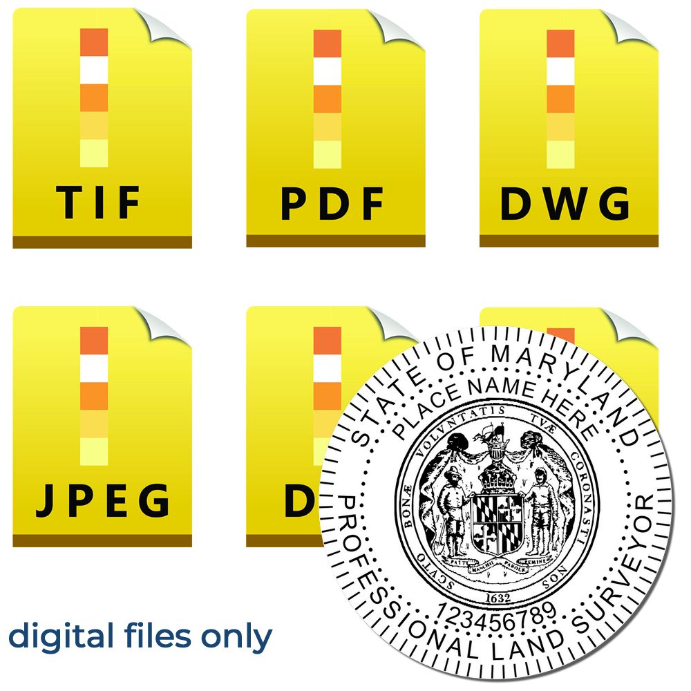 Digital Maryland Land Surveyor Stamp Electronic Seal for Maryland Land Surveyor Main Image