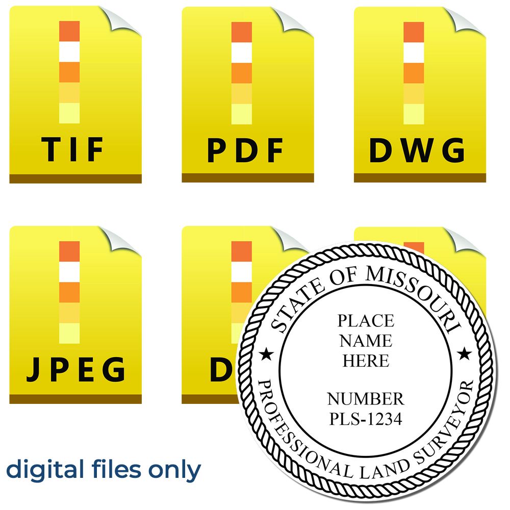 Digital Missouri Land Surveyor Stamp Electronic Seal for Missouri Land Surveyor Main Image