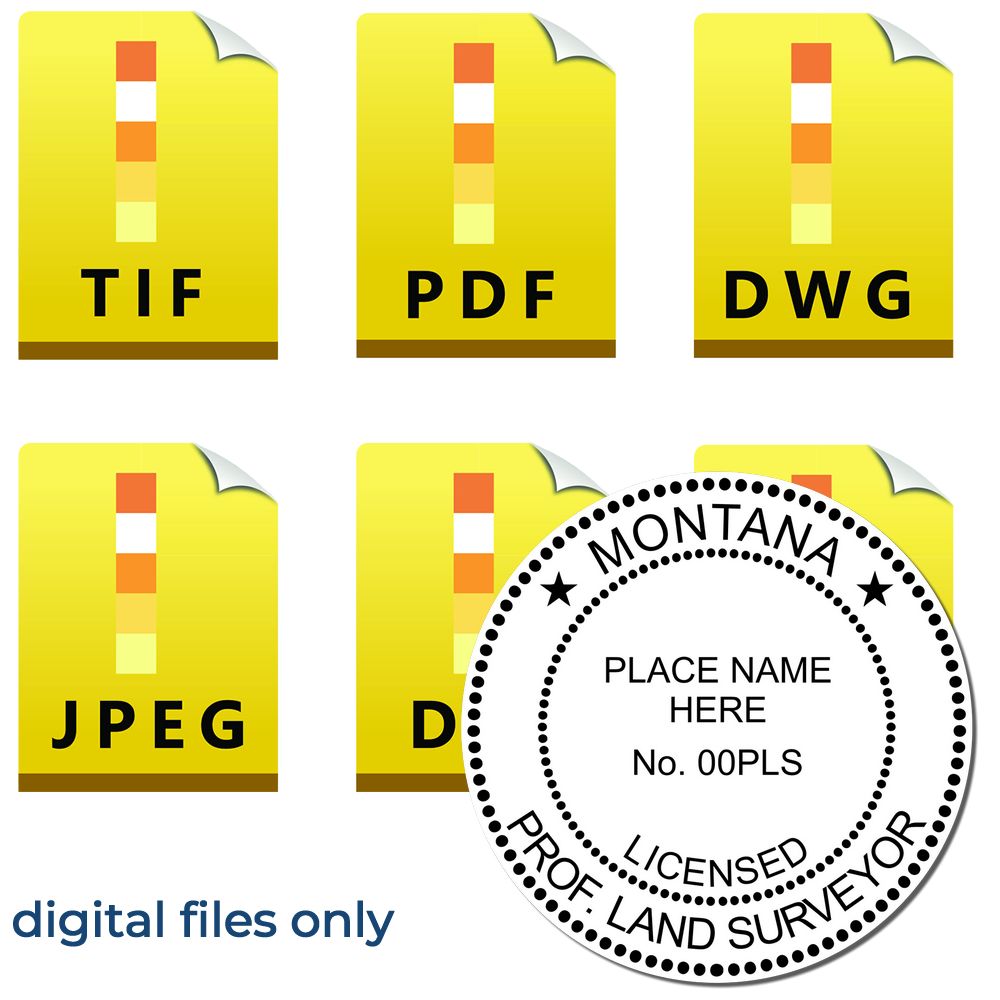 Digital Montana Land Surveyor Stamp Electronic Seal for Montana Land Surveyor Main Image