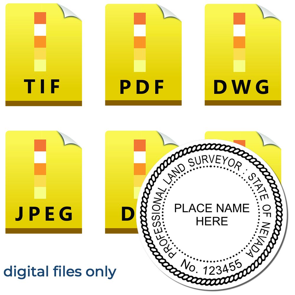 Digital Nevada Land Surveyor Stamp Electronic Seal for Nevada Land Surveyor Main Image