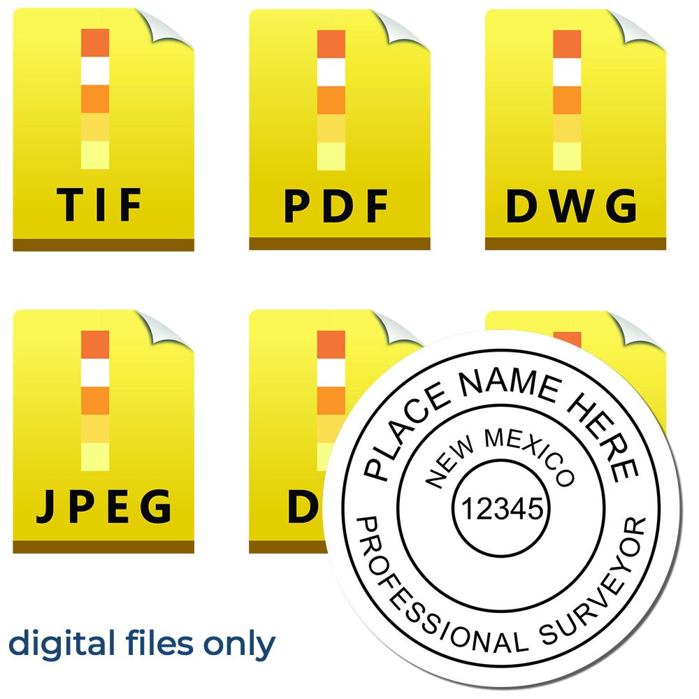 Digital New Mexico Land Surveyor Stamp Electronic Seal for New Mexico Land Surveyor Main Image