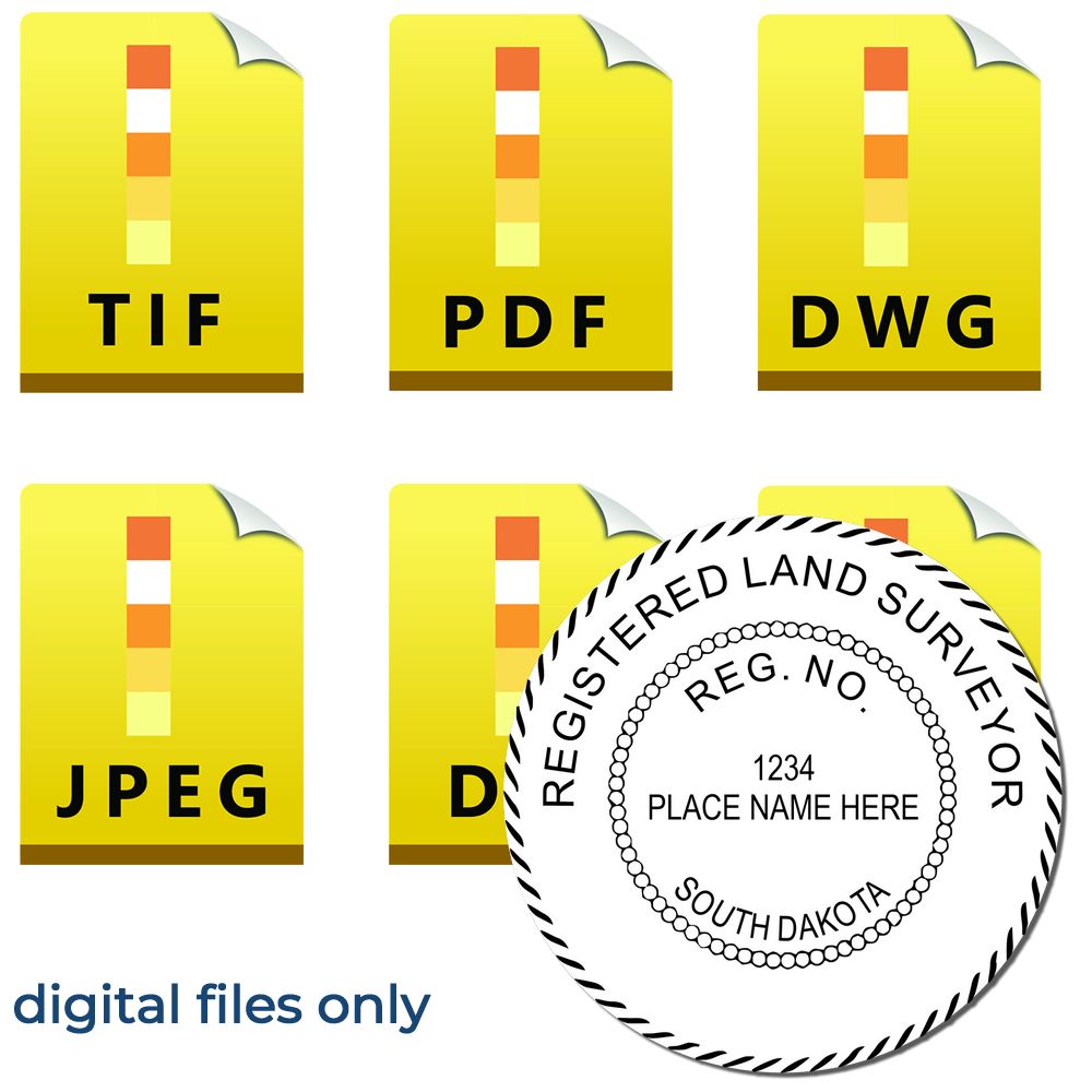 Digital South Dakota Land Surveyor Stamp Electronic Seal for South Dakota Land Surveyor Main Image