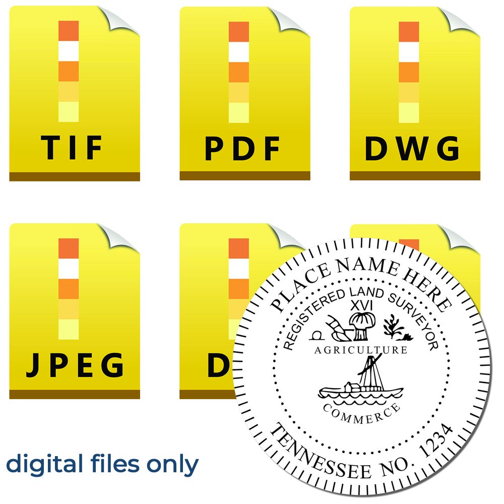 Digital Tennessee Land Surveyor Stamp Electronic Seal for Tennessee Land Surveyor Main Image