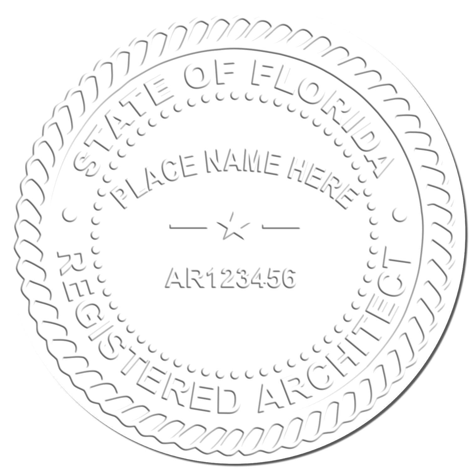 Embossed Architect Seal Enlarged Sample 1