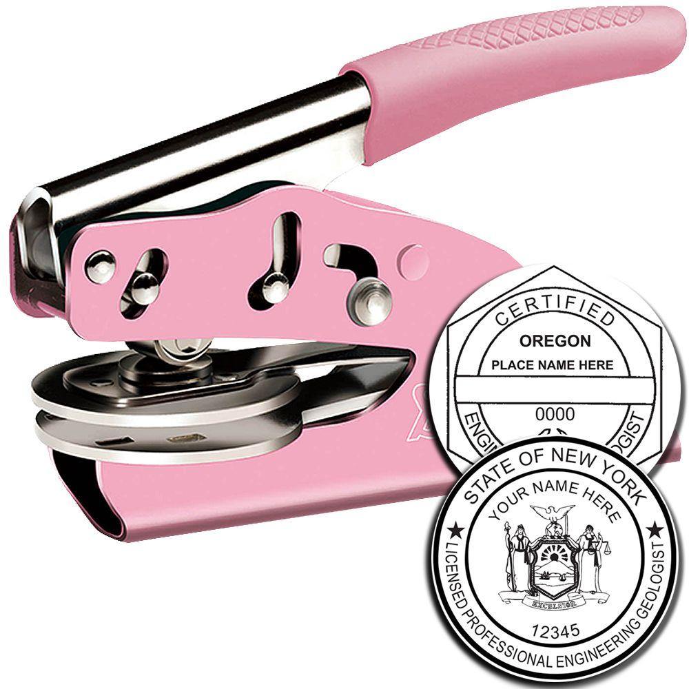 Engineering Geologist Pink Seal Handheld Embosser 3036Engeo Main Image