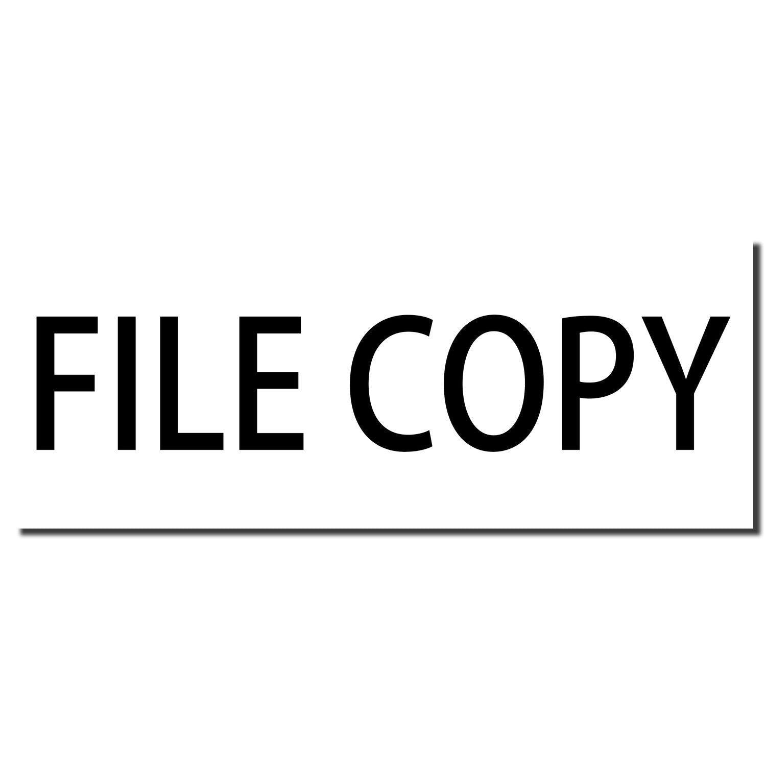 Image of a File Copy Rubber Stamp imprint in bold black letters on a white background.