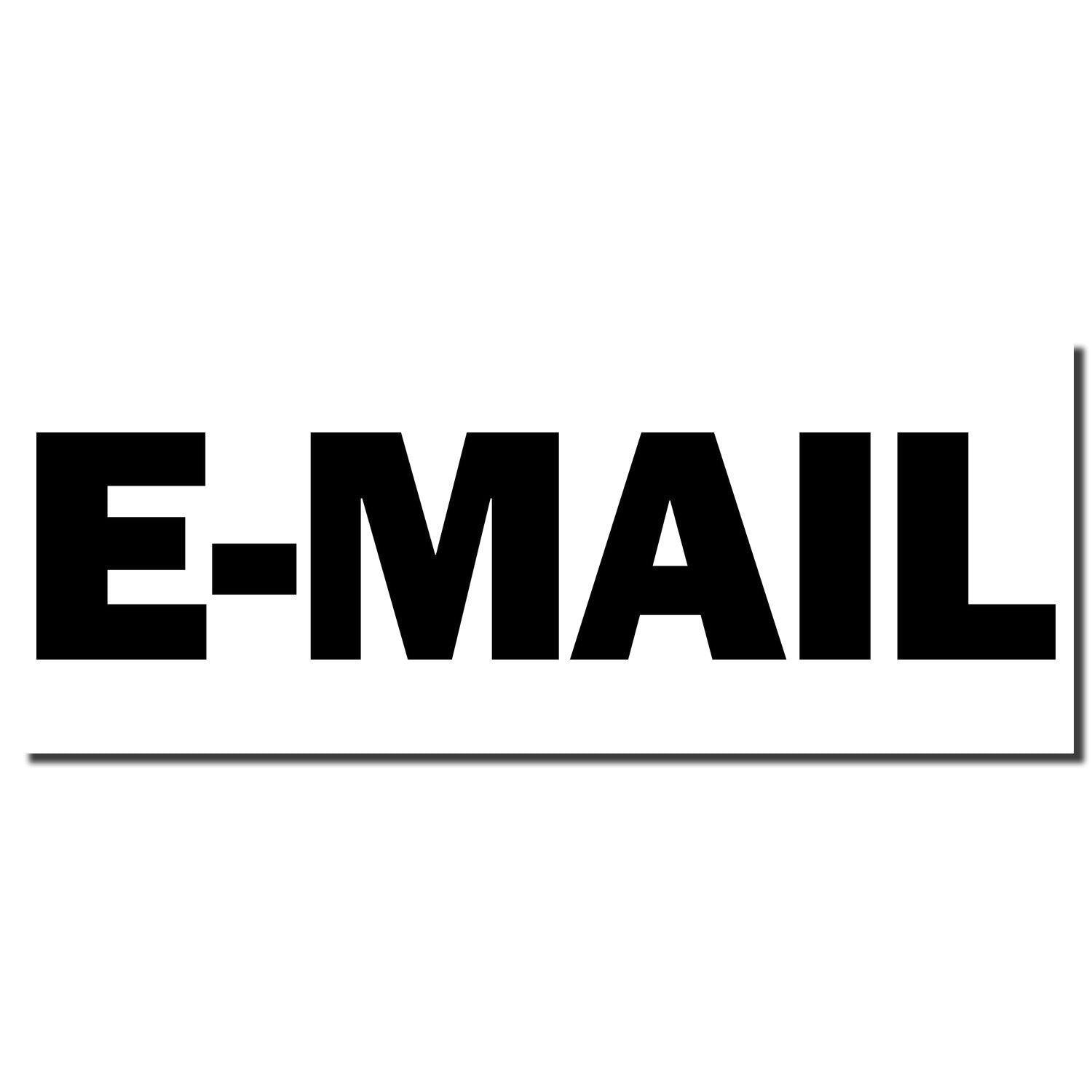 Large Self Inking E-Mail Stamp imprint in bold black letters on a white background, with a horizontal line underneath the text.