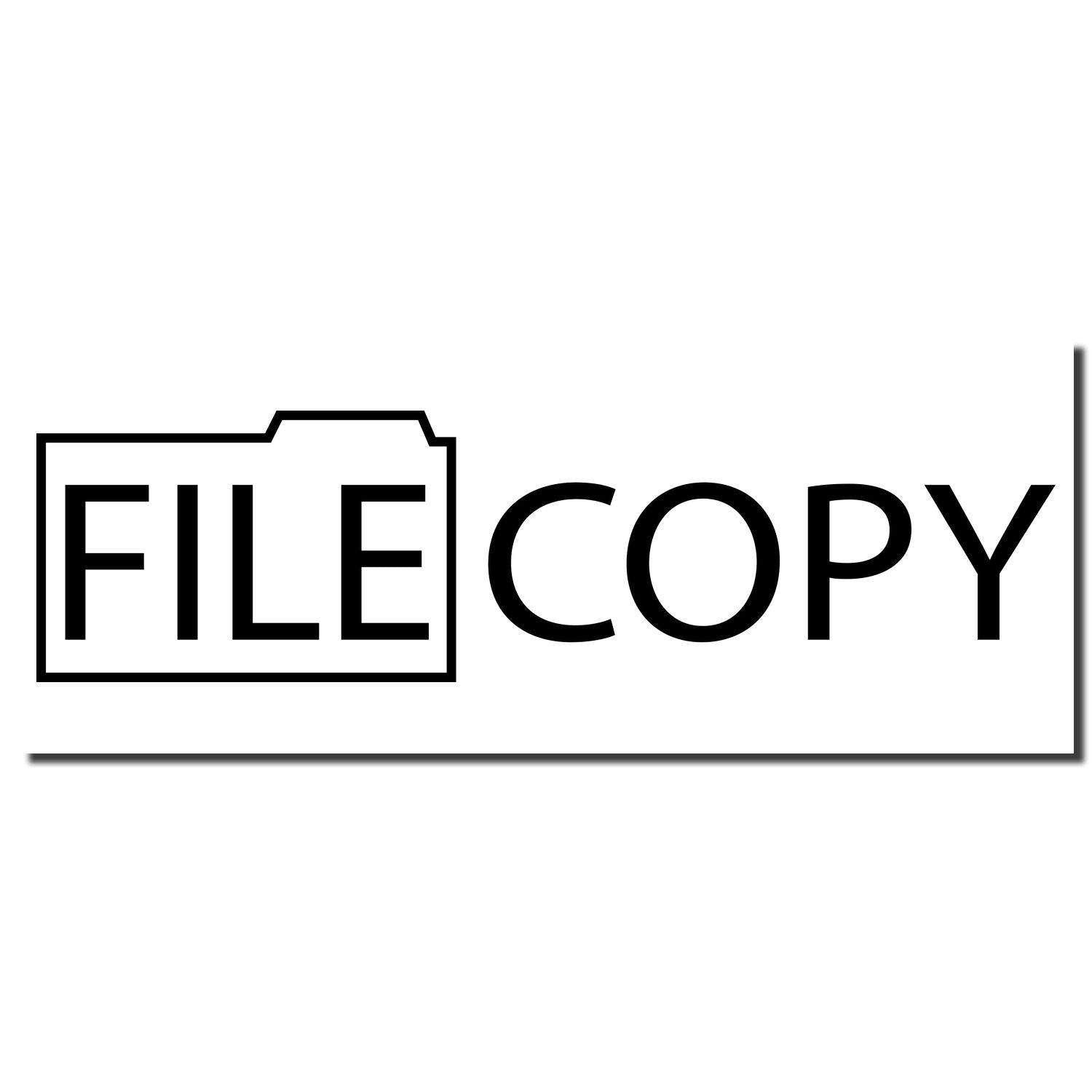 File Copy with Folder Rubber Stamp imprint showing the word 'FILE' inside a folder outline and 'COPY' in bold letters beside it.