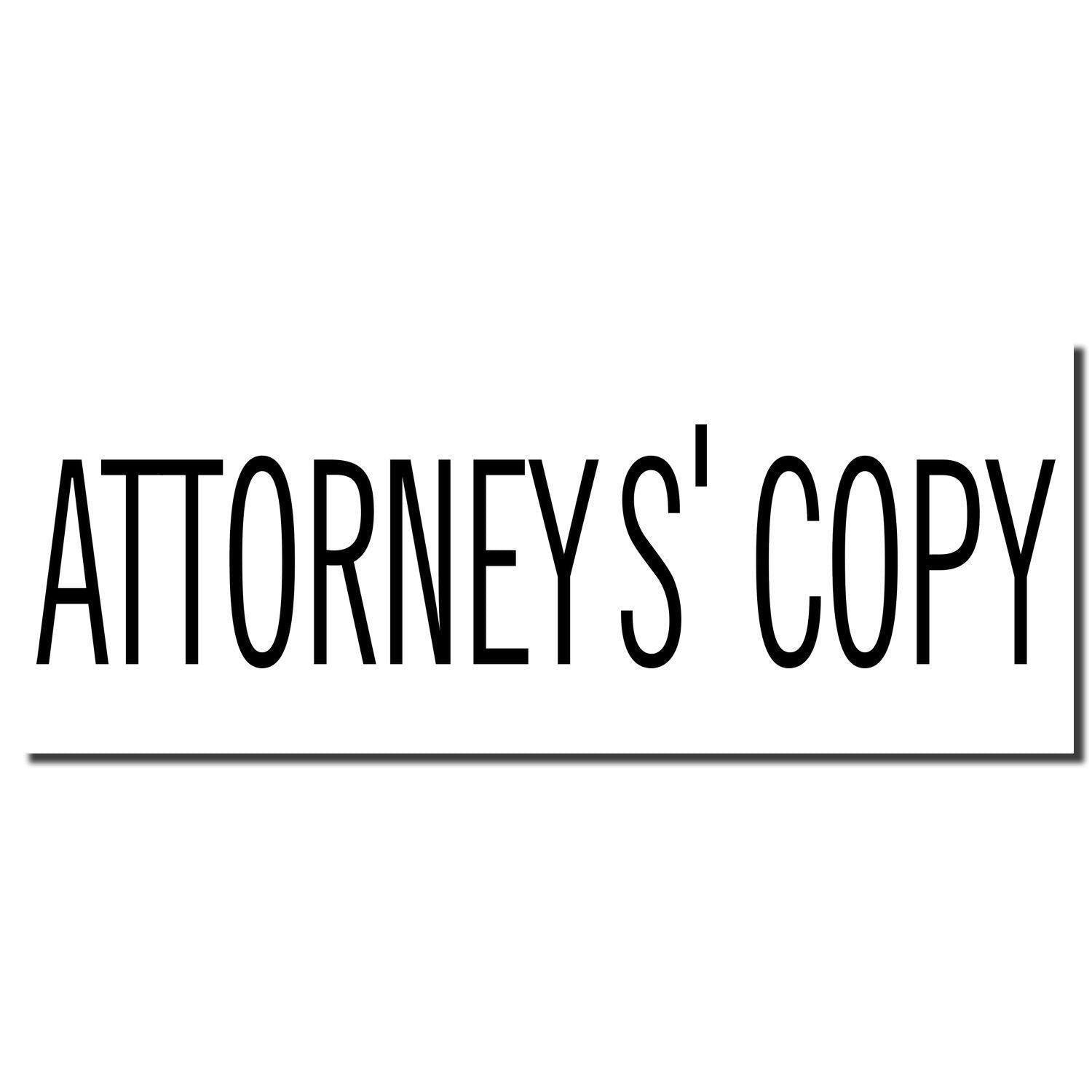 Enlarged Imprint Large Pre-Inked Attorneys' Copy Stamp Sample