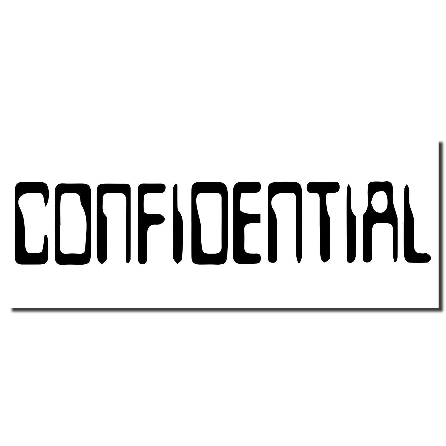 Barcode Confidential Rubber Stamp imprint with the word 'CONFIDENTIAL' in bold, black letters on a white background.