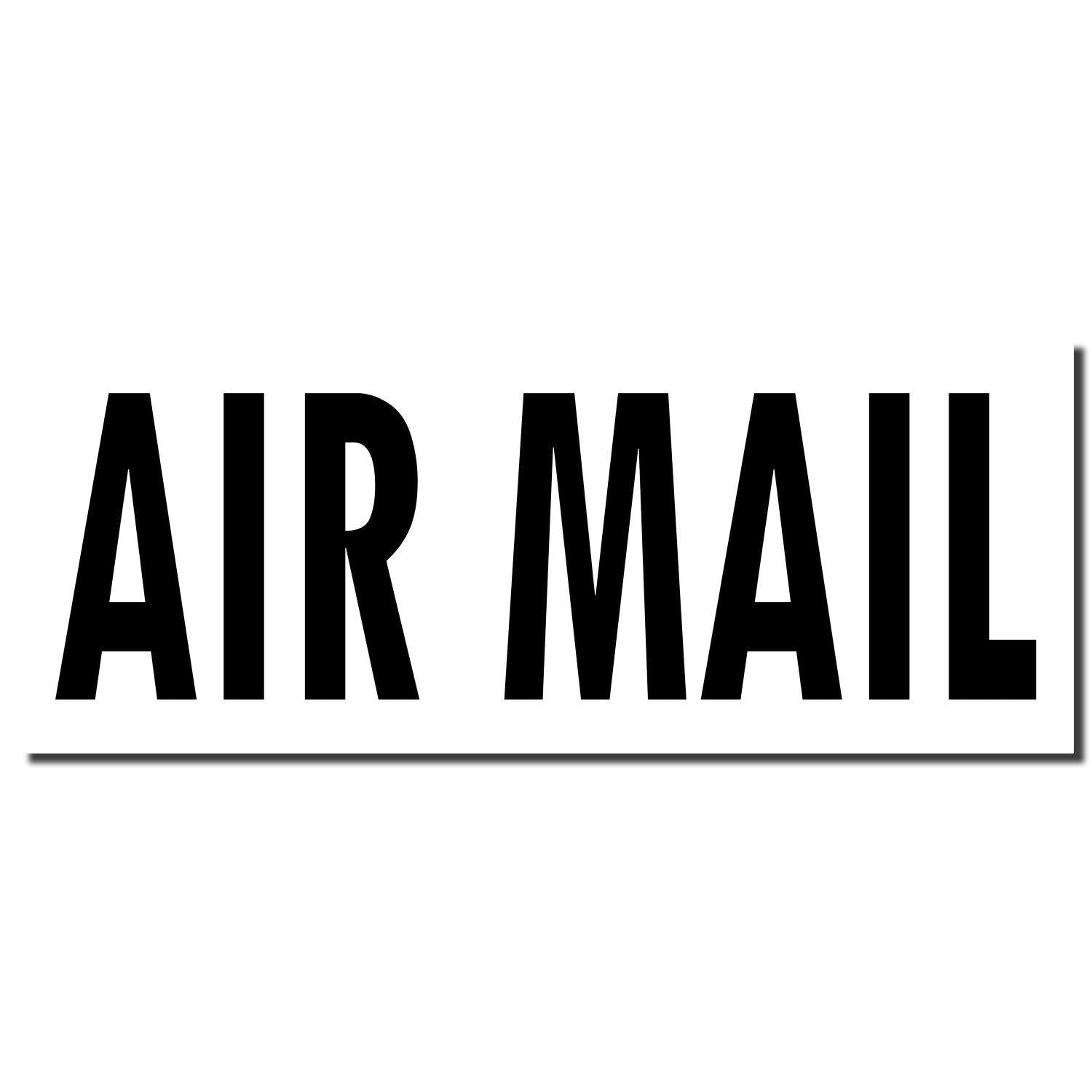 Black imprint of the Large Air Mail Rubber Stamp on a white background, featuring bold, uppercase letters spelling 'AIR MAIL'.