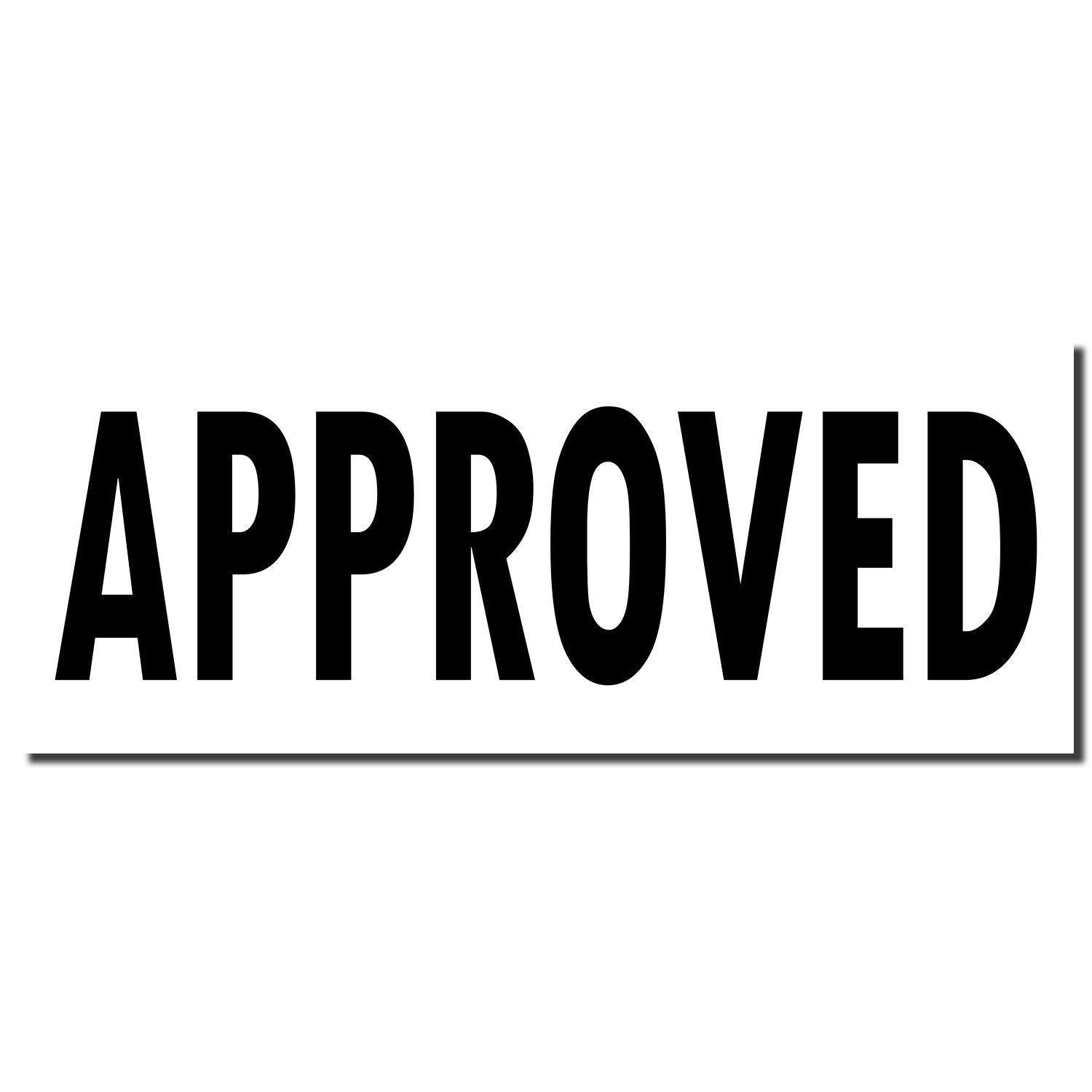 Large Approved Rubber Stamp imprint showing the word 'APPROVED' in bold black letters on a white background.