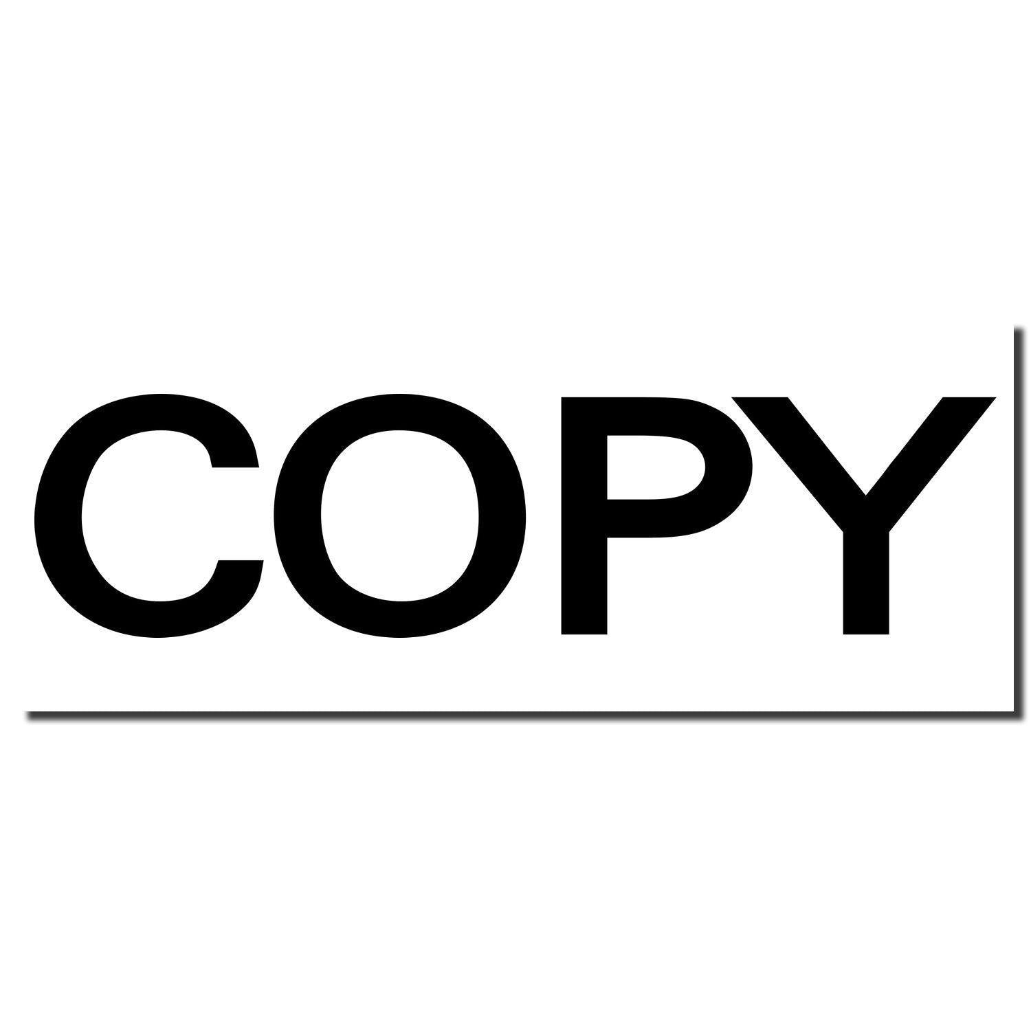 Bold Copy Rubber Stamp imprint in black ink on a white background, displaying the word COPY in large, bold letters.