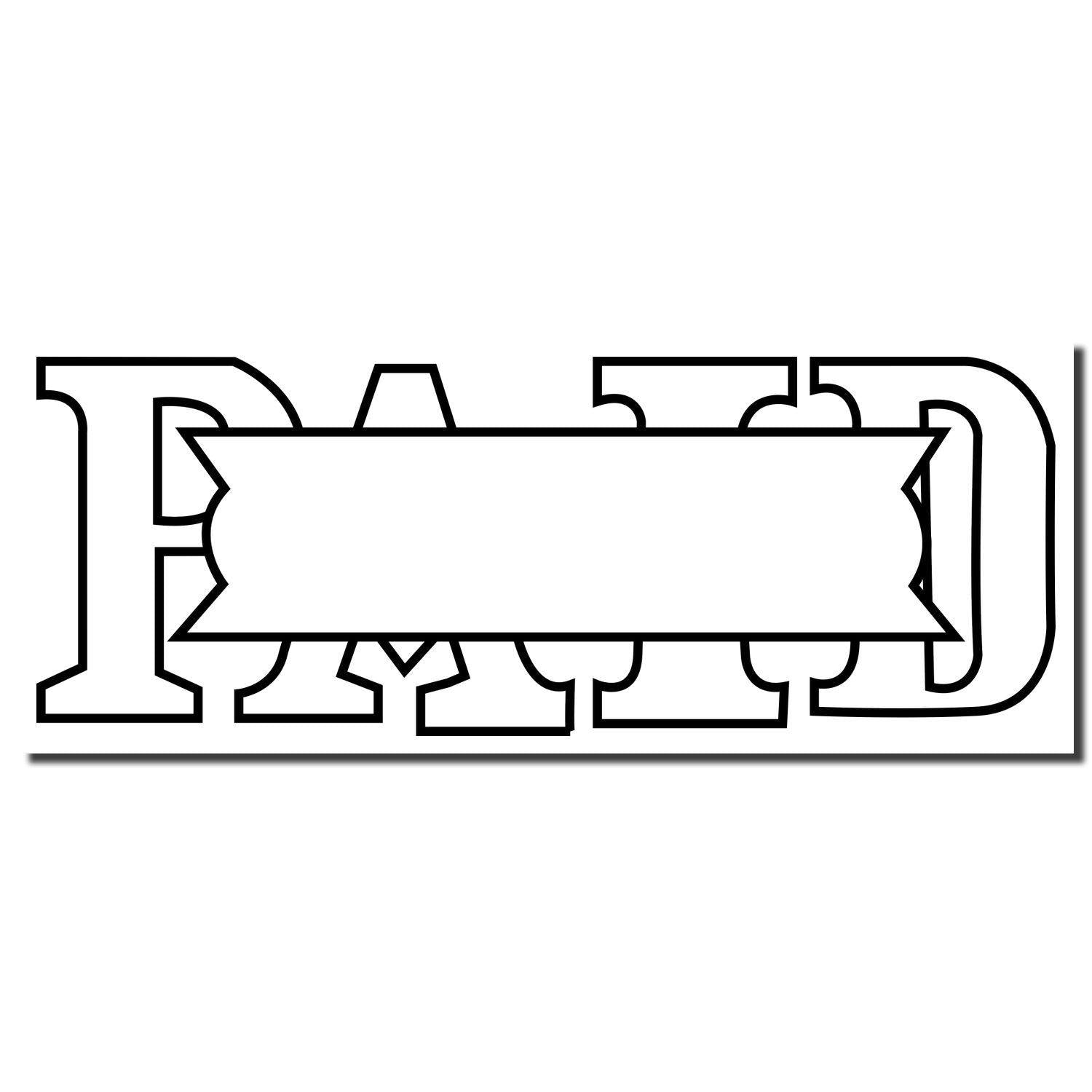 Paid with Box Rubber Stamp - Engineer Seal Stamps - Brand_Acorn, Impression Size_Small, Stamp Type_Regular Stamp, Type of Use_Business, Type of Use_Finance, Type of Use_General