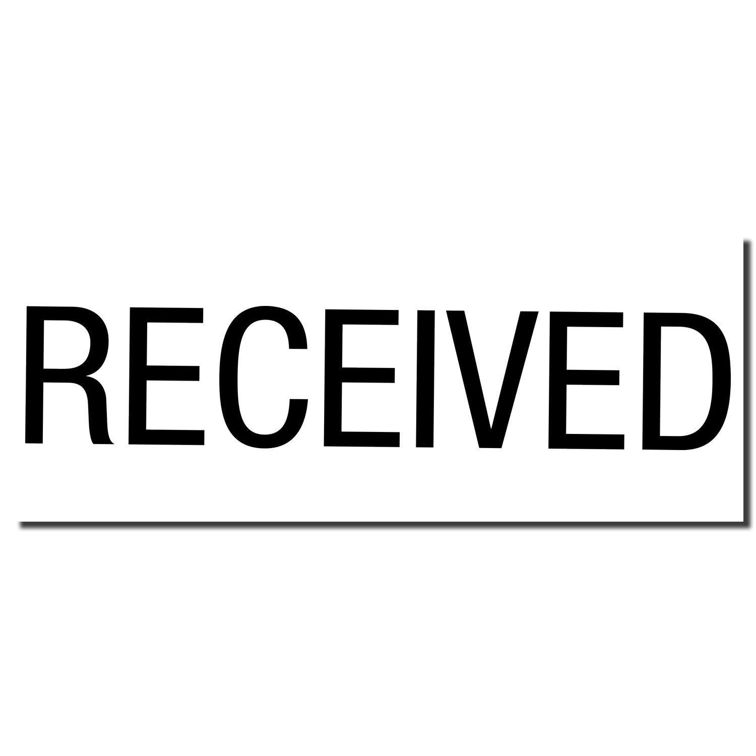 Slim Pre-Inked Received Stamp imprint showing the word "RECEIVED" in bold black letters on a white background.