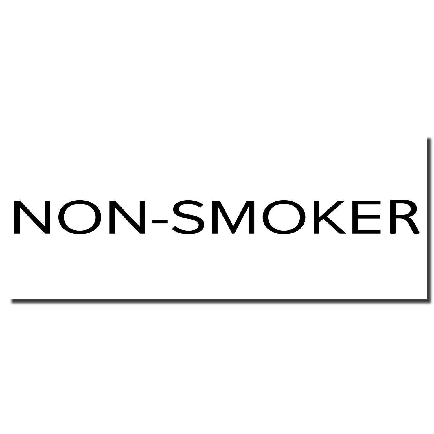 Large Narrow Font Non-Smoker Rubber Stamp imprint in black ink on a white background.