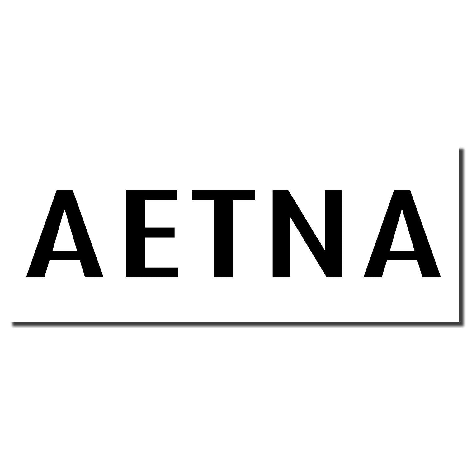 Black imprint of the Self Inking Aetna Stamp showing the word AETNA in bold, uppercase letters with a horizontal line beneath.