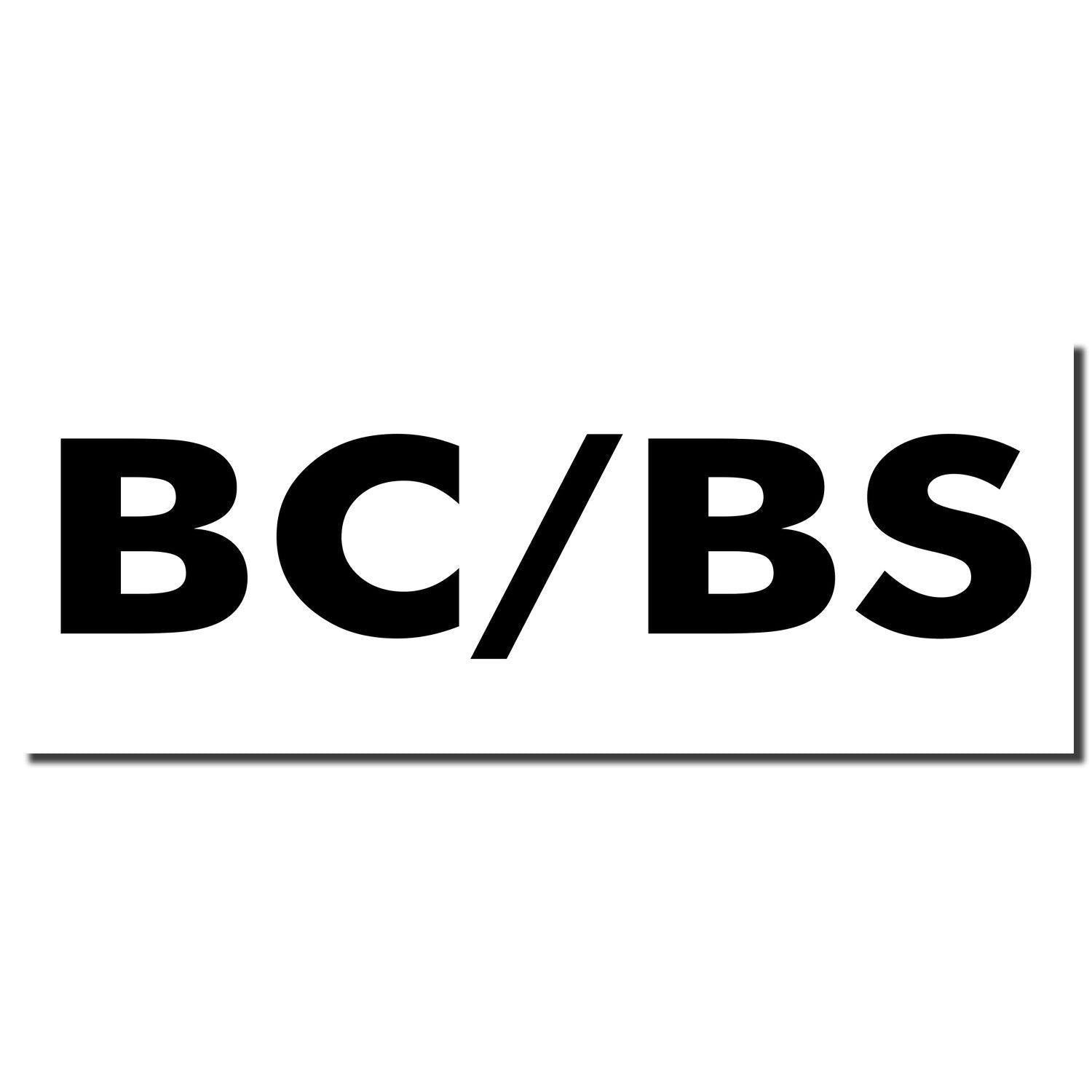 Image of a BC/BS Medical Provider Rubber Stamp imprint in bold black letters on a white background.