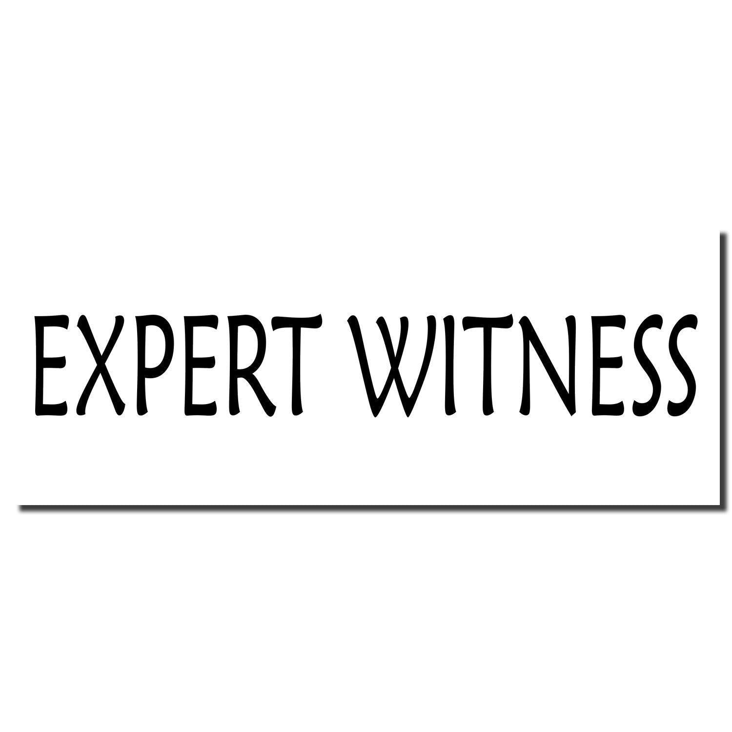 Image of the Expert Witness Rubber Stamp imprint in black ink on a white background. The text reads EXPERT WITNESS in bold, uppercase letters.