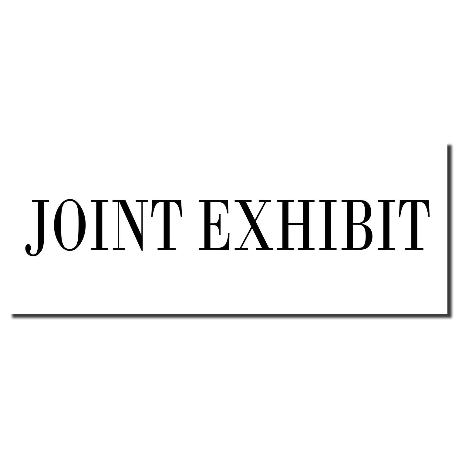 Slim Pre-Inked Joint Exhibit Stamp imprint showing the text JOINT EXHIBIT in bold black letters on a white background.