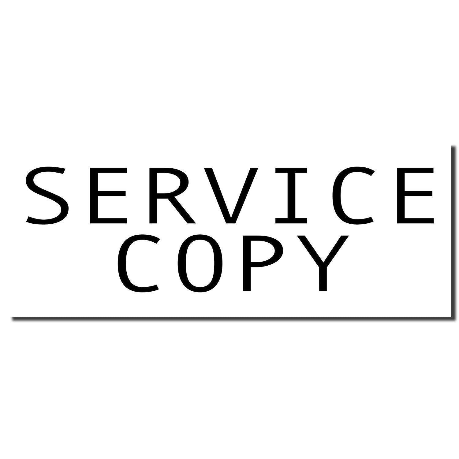 Image of a Slim Pre-Inked Service Copy Stamp imprint showing the text 'SERVICE COPY' in bold black letters on a white background.