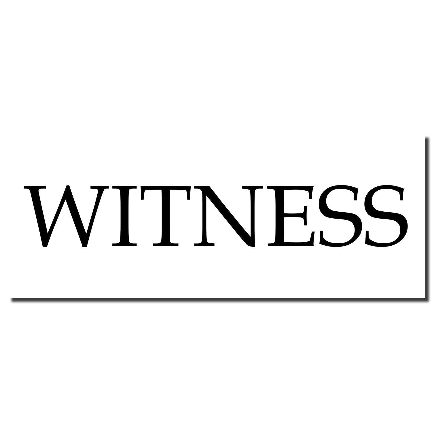 Slim Pre-Inked Witness Stamp imprint showing the word 'WITNESS' in bold black letters on a white background.