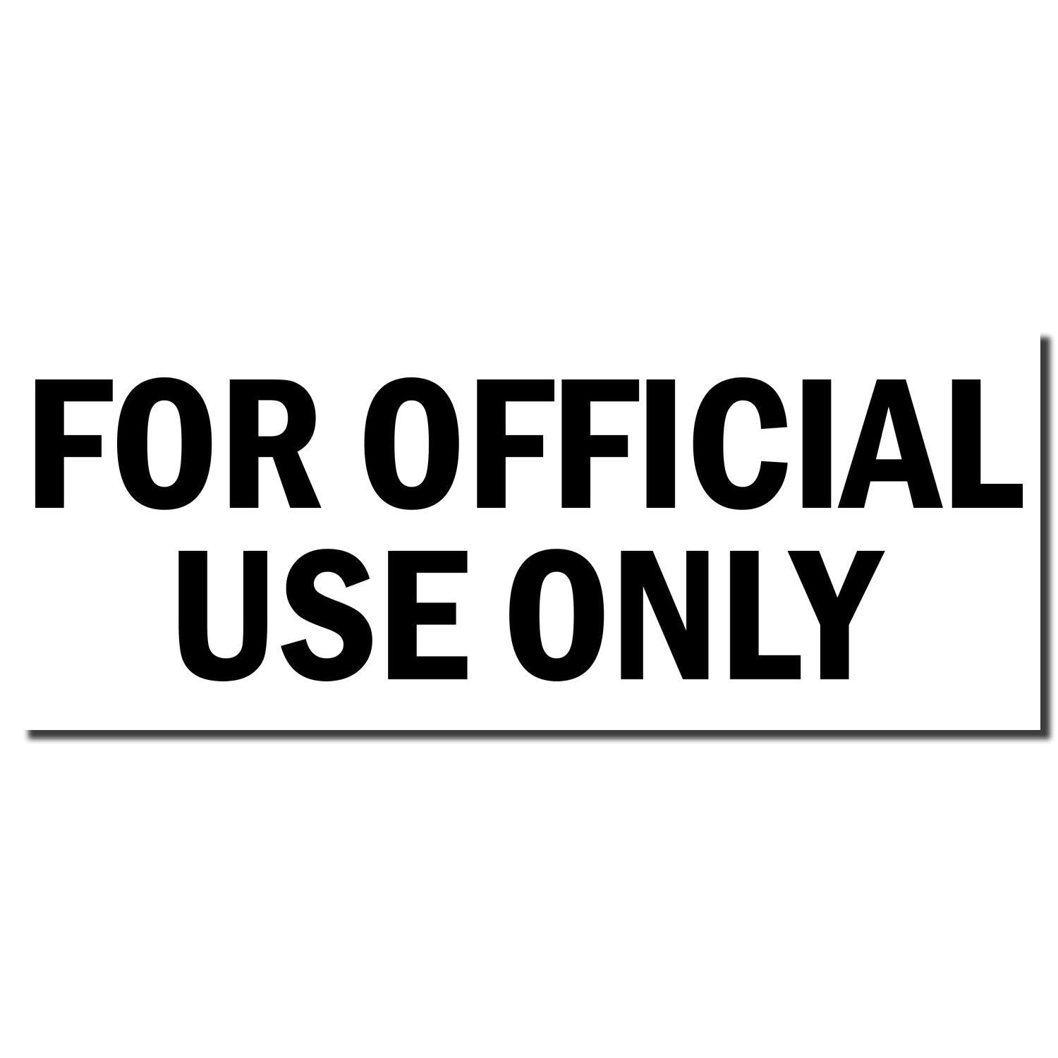 For Official Use Only Rubber Stamp imprint in bold black text on a white background.