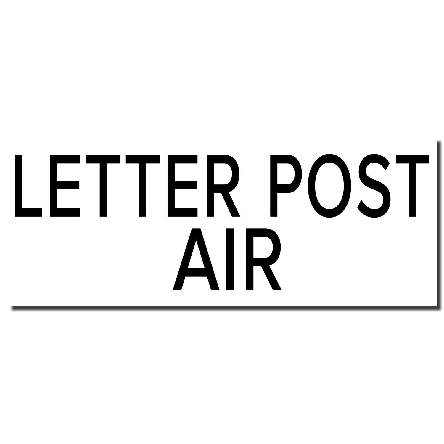 Large Pre-Inked Letter Post Air Stamp imprint in bold black text on a white background.