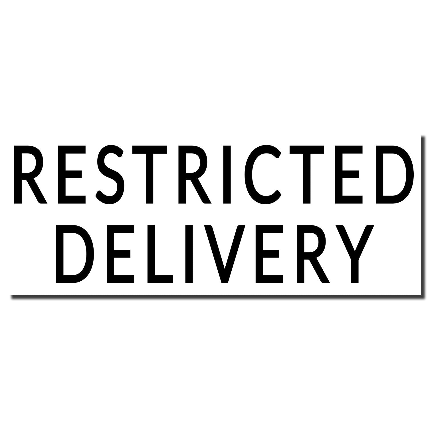 Enlarged Imprint Self-Inking Restricted Delivery Stamp Sample