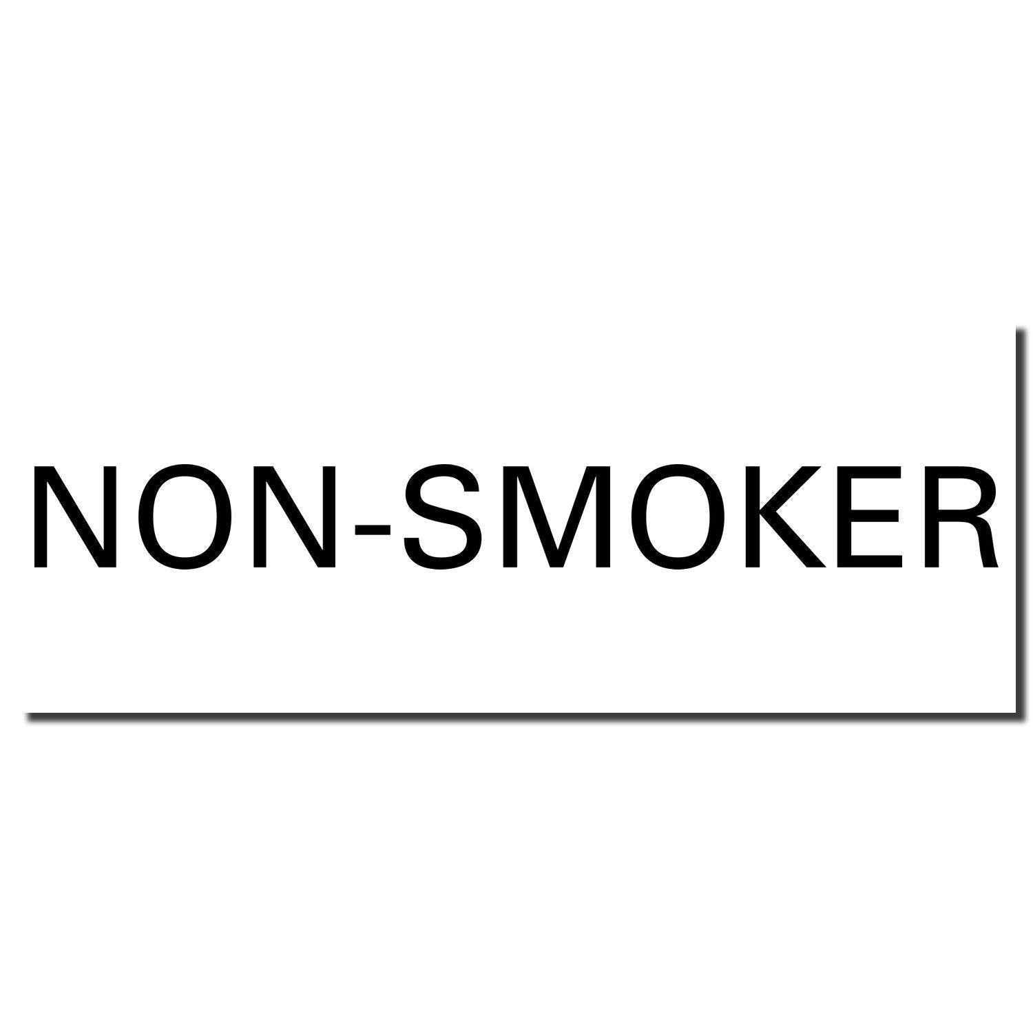 Slim Pre-Inked Non-Smoker Stamp imprint in bold black text on a white background.