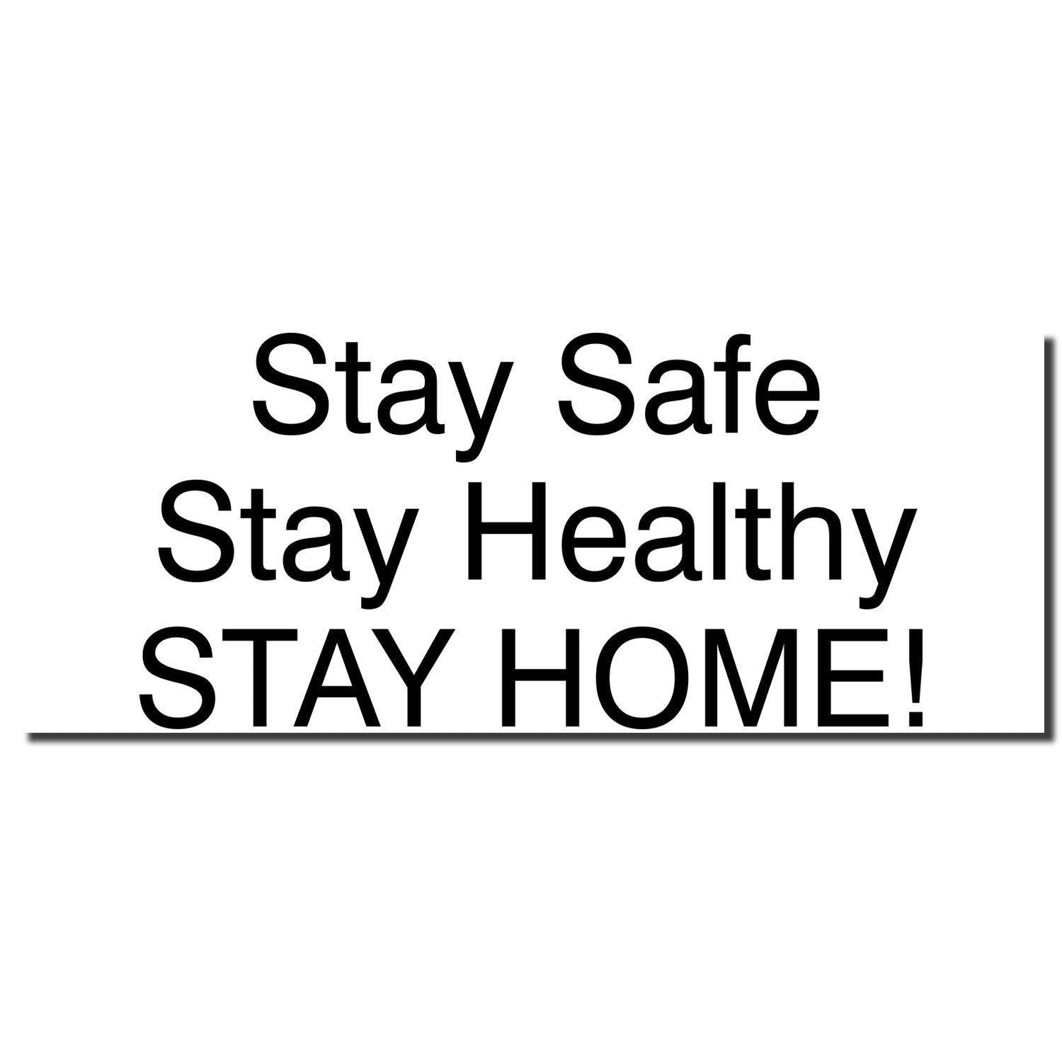 Large Stay Safe Stay Healthy Rubber Stamp - Engineer Seal Stamps - Brand_Acorn, Impression Size_Large, Stamp Type_Regular Stamp, Type of Use_General, Type of Use_Medical Office