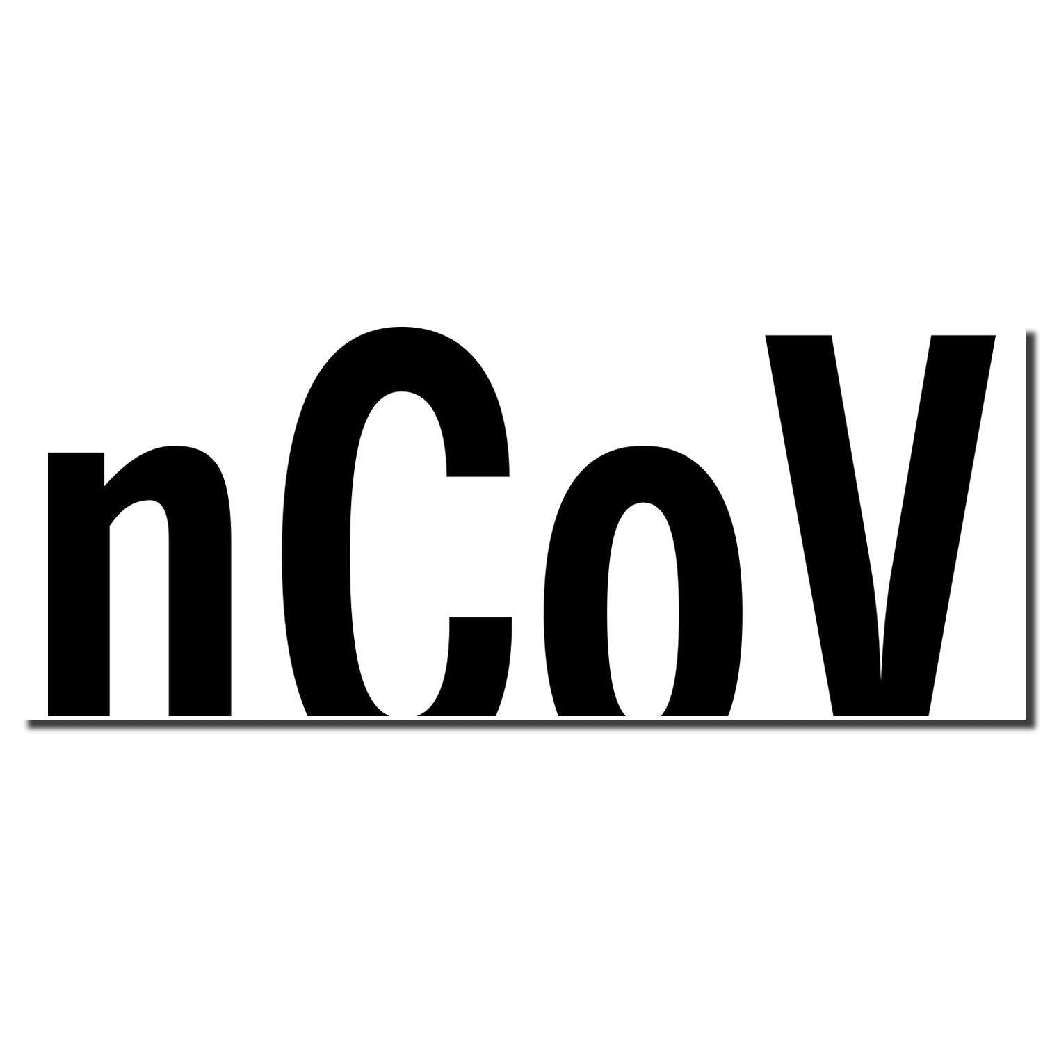 Slim Pre-Inked nCov Stamp imprint showing the text nCoV in bold black letters on a white background.