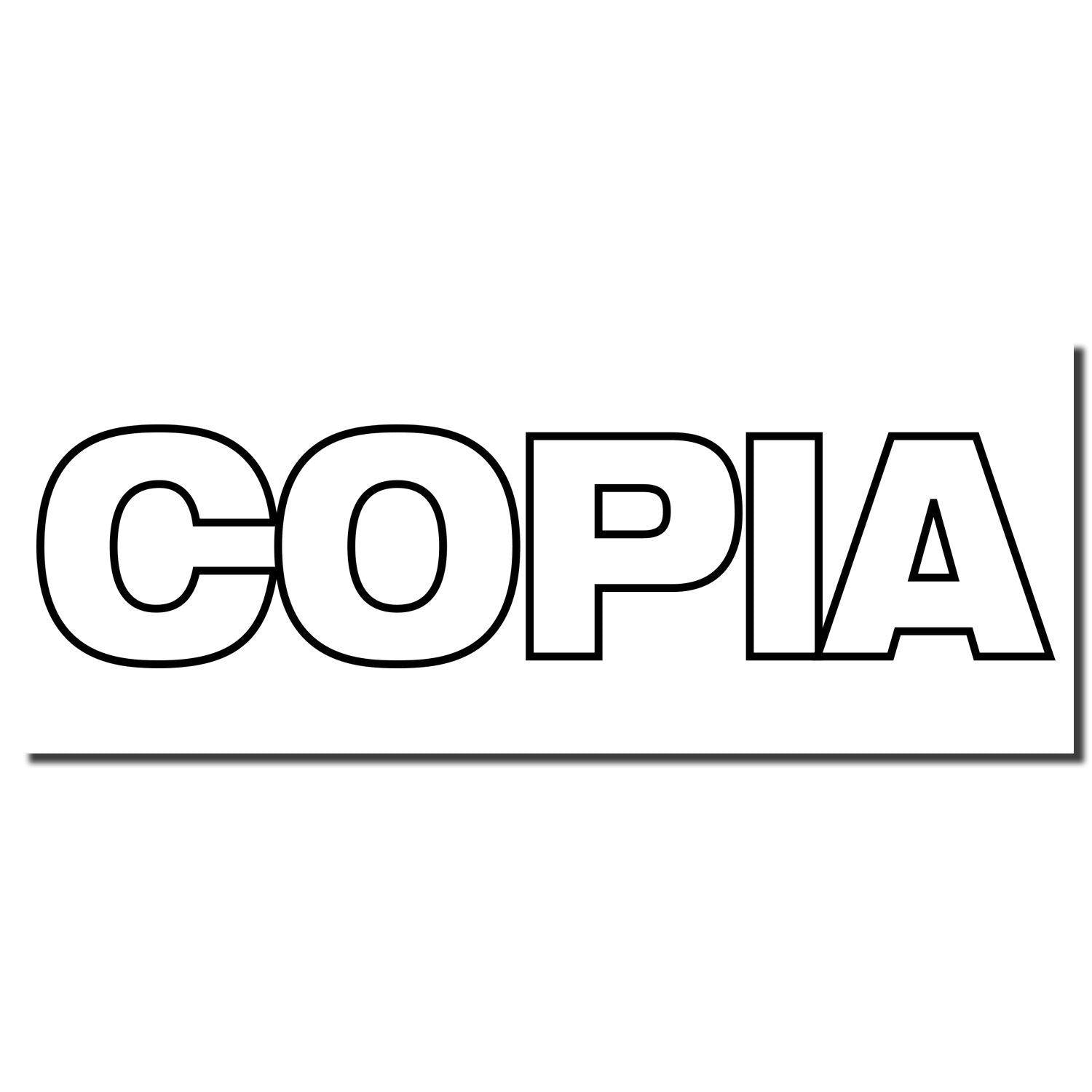 Image of a Large Pre-Inked Copia Stamp imprint showing the word 'COPIA' in bold black letters on a white background.