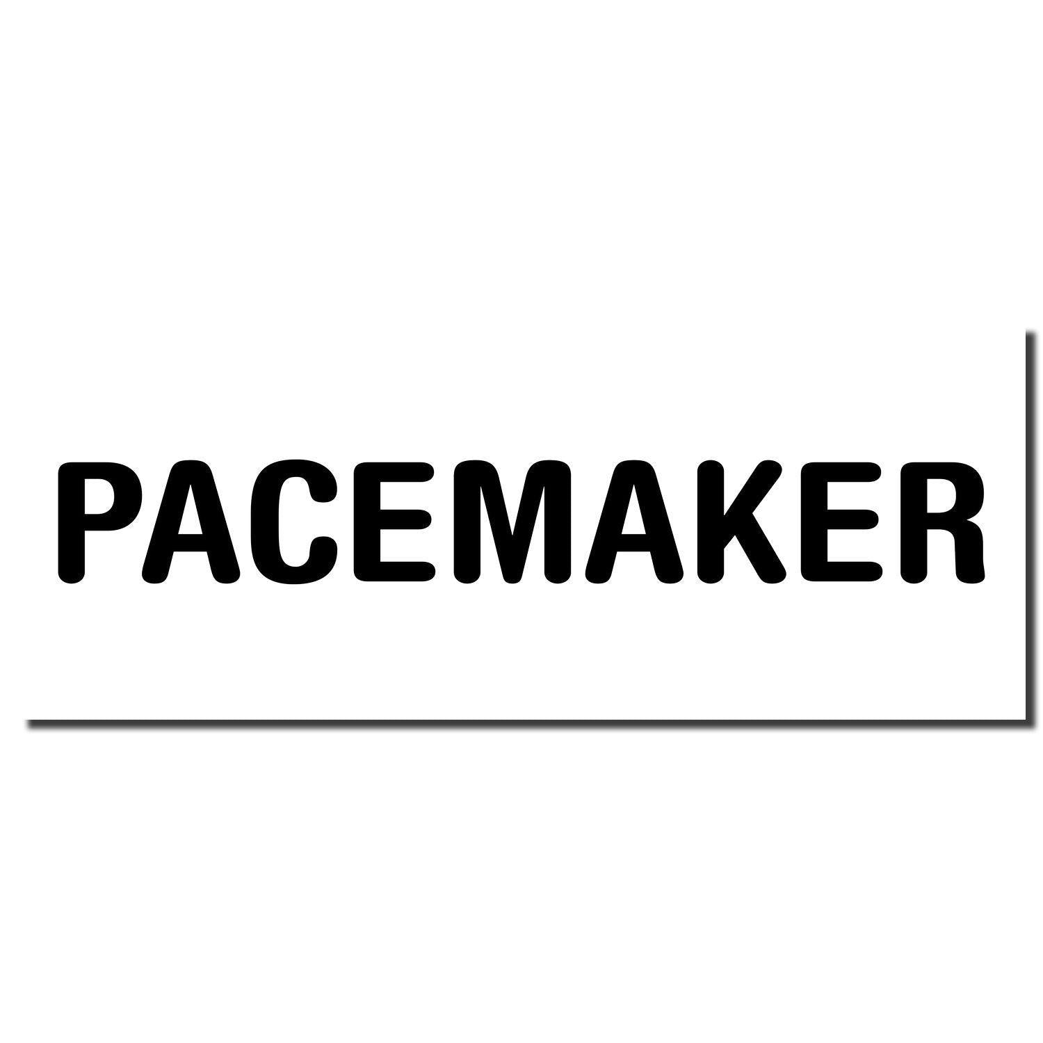 Image of the Large Pre-Inked Pacemaker Stamp imprint showing the word 'PACEMAKER' in bold black letters on a white background.