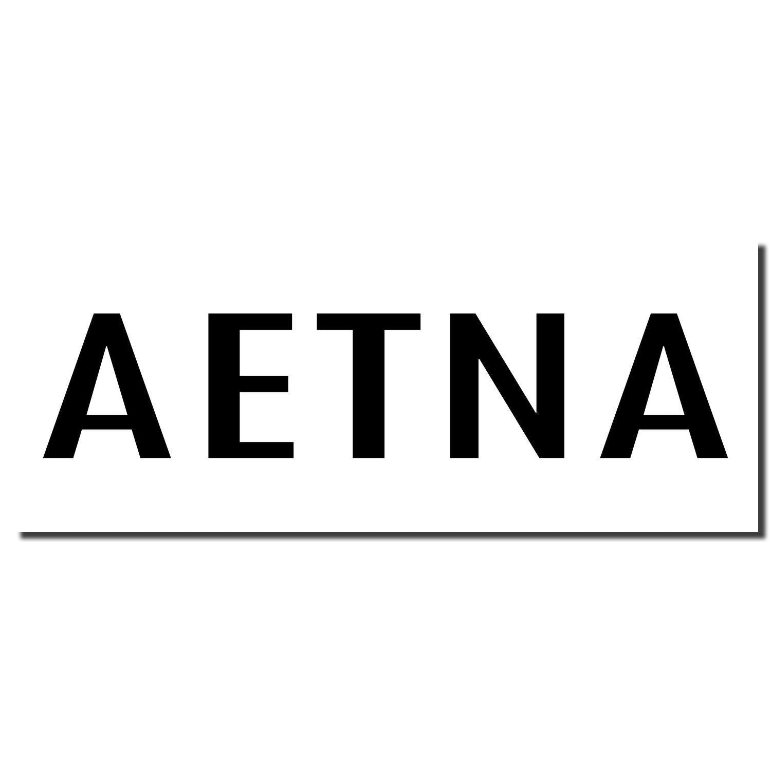 Black imprint of the Large Aetna Rubber Stamp on a white background, displaying the word 'AETNA' in bold, uppercase letters.