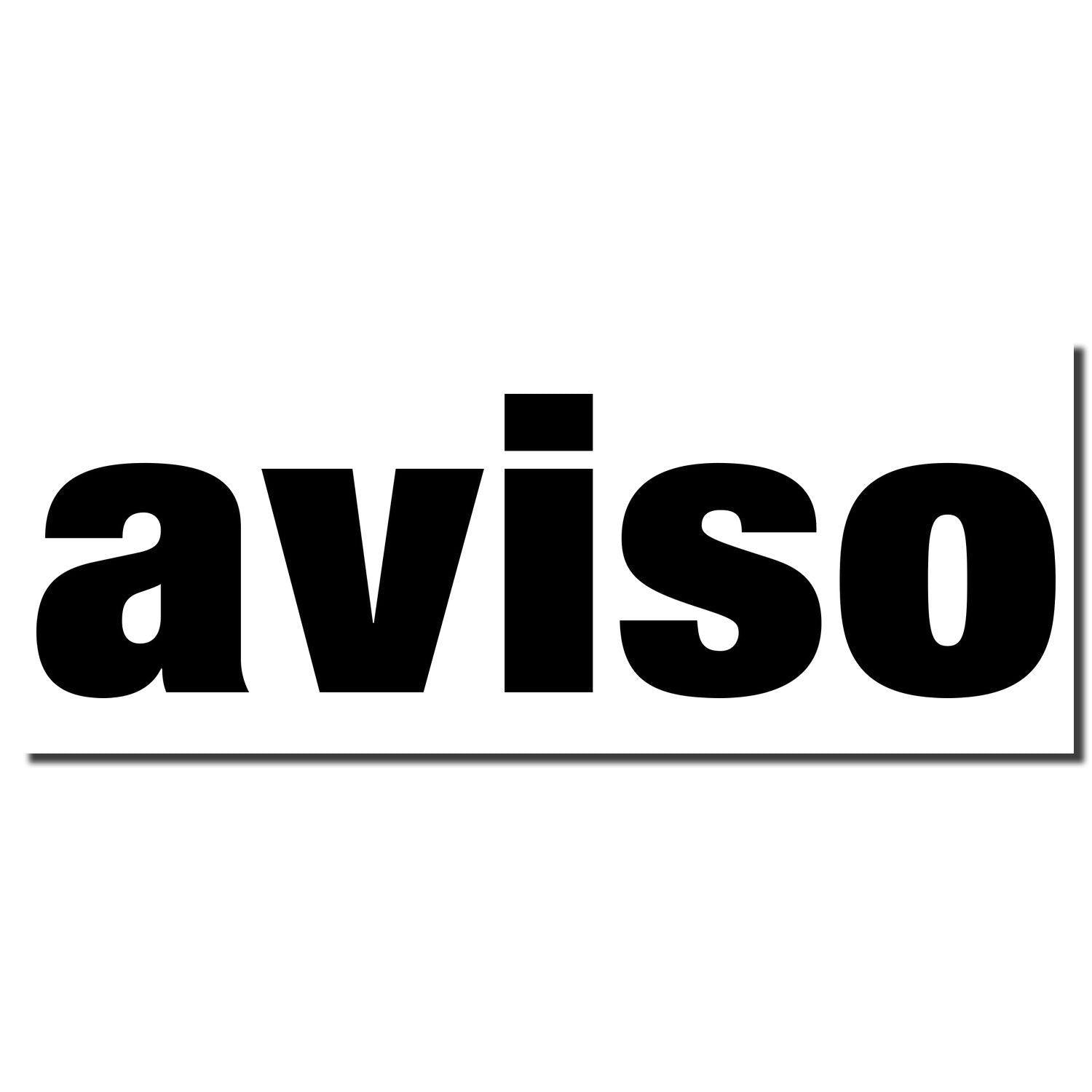 Enlarged Imprint Aviso Rubber Stamp Sample